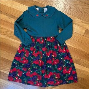Vintage Lyka Bear Back to School Apple Dress size 4/5 Peter Pan Collar VGUVC